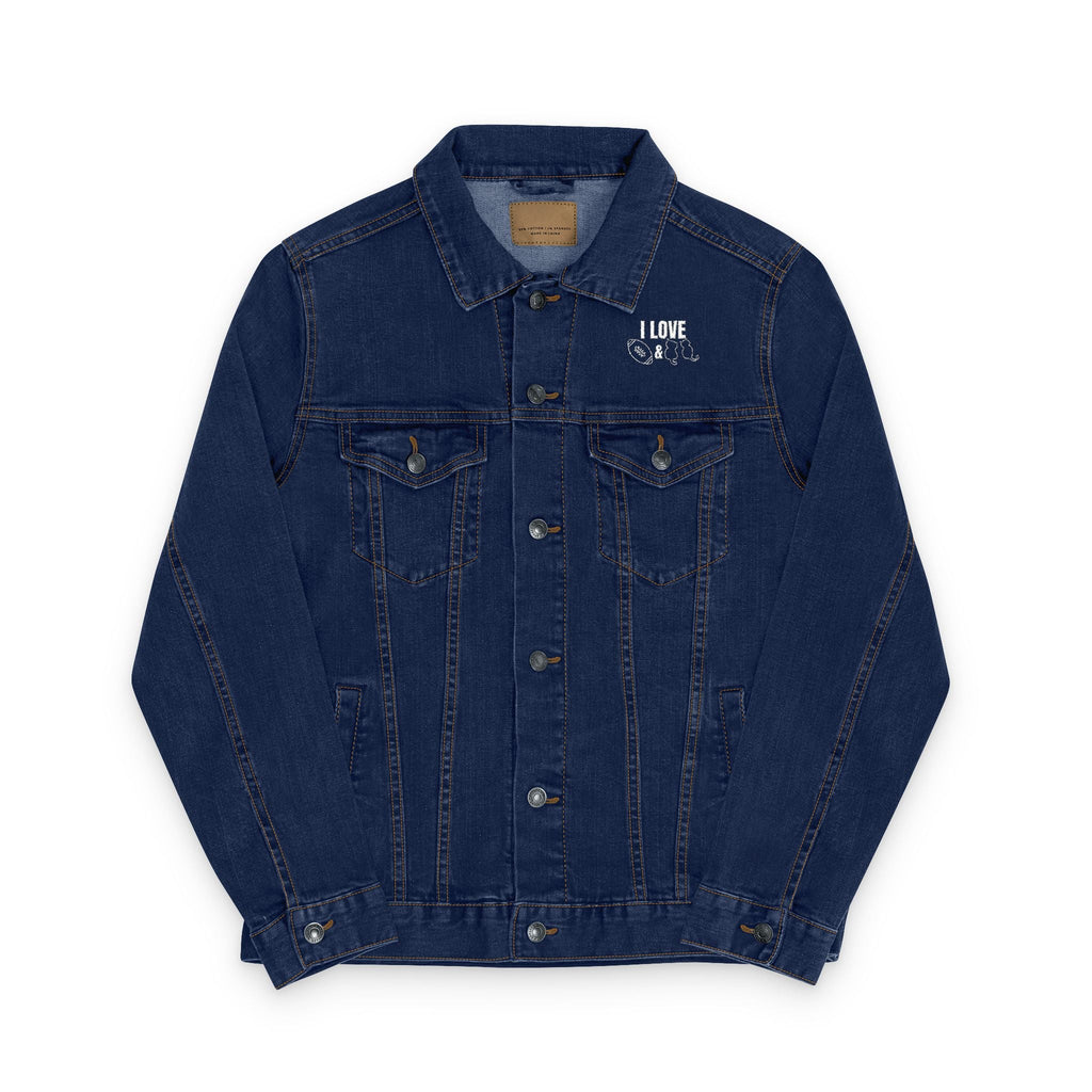Love Football & Cats Unisex Denim Jacket - Clothing, Coats & Jackets - EpiAl's Shop