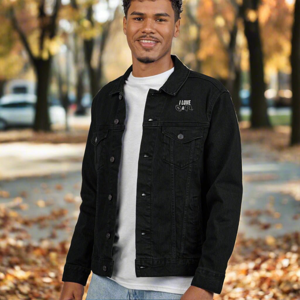 Love Football & Cats Unisex Denim Jacket - Clothing, Coats & Jackets - EpiAl's Shop