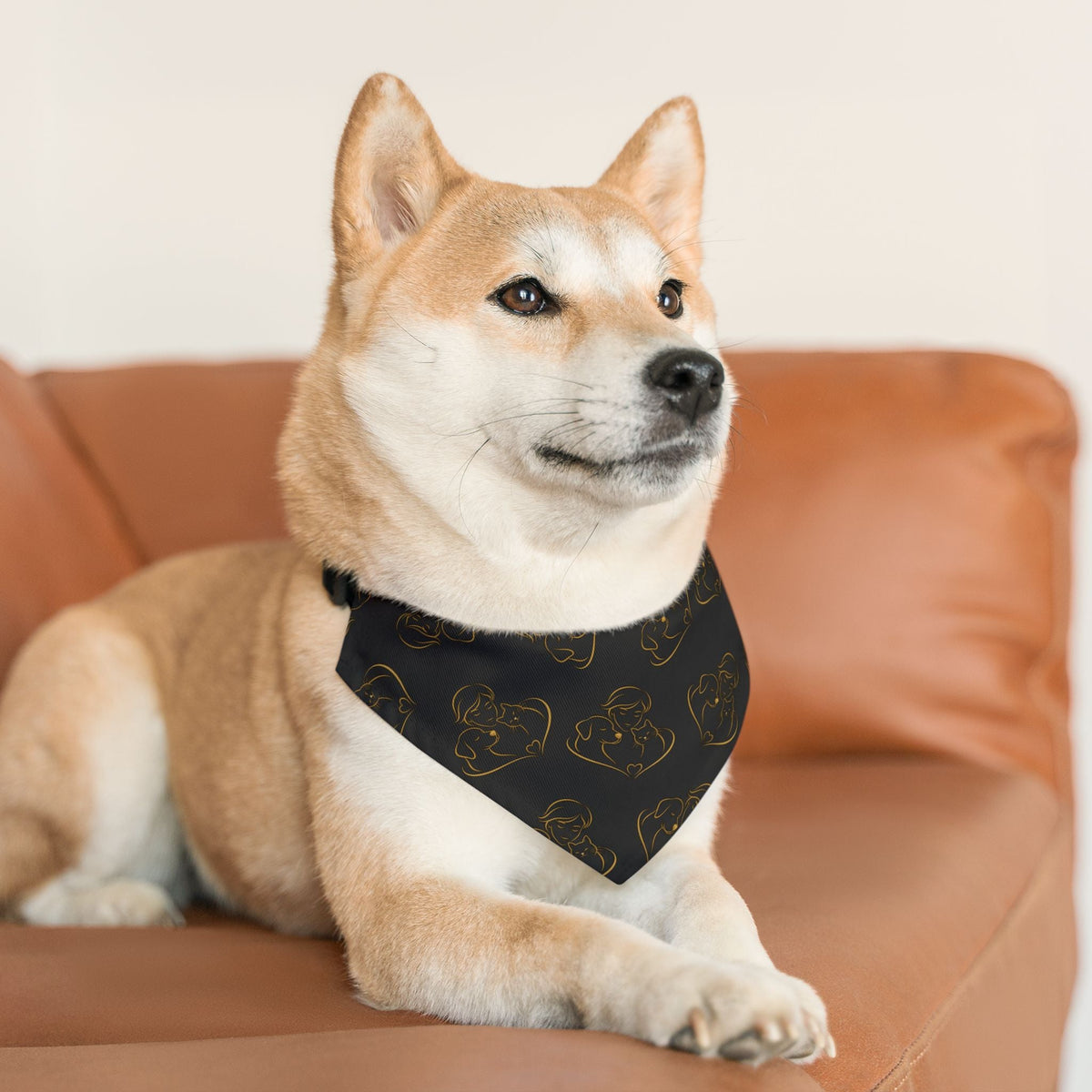 Love Line Art Dog Bandana – Person, Dog & Cat Design - Pet Supplies, Collars & Accessories - EpiAl's Shop