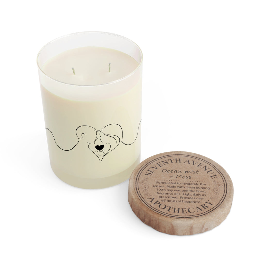 Love Lives Here – Valentine Candle (Couple, Cat & Heart) - Decor, Candles, Scented - EpiAl's Shop