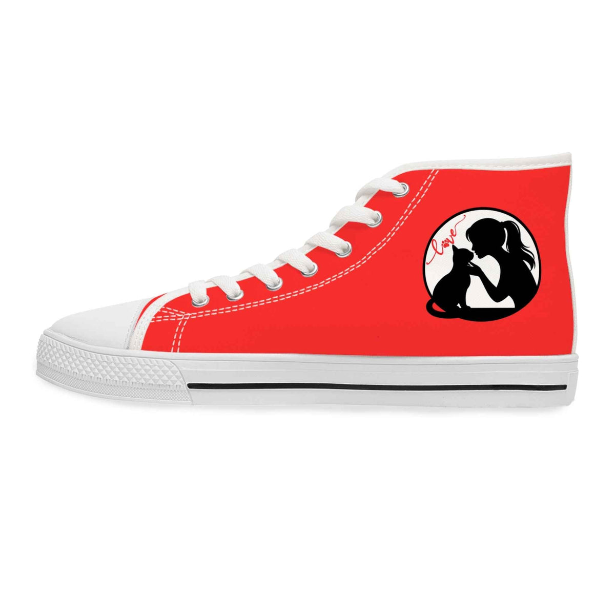 Love & Pawprints High-Top Sneakers – Cat Lover Statement Shoes - Shoes, Sneakers - EpiAl's Shop