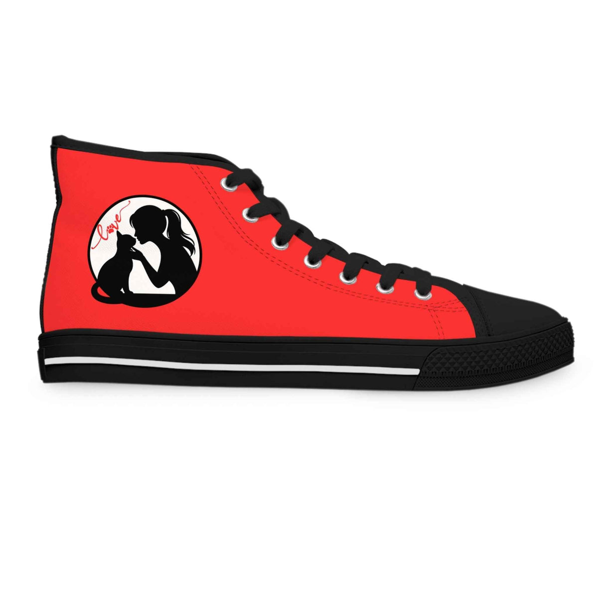 Love & Pawprints High-Top Sneakers – Cat Lover Statement Shoes - Shoes, Sneakers - EpiAl's Shop