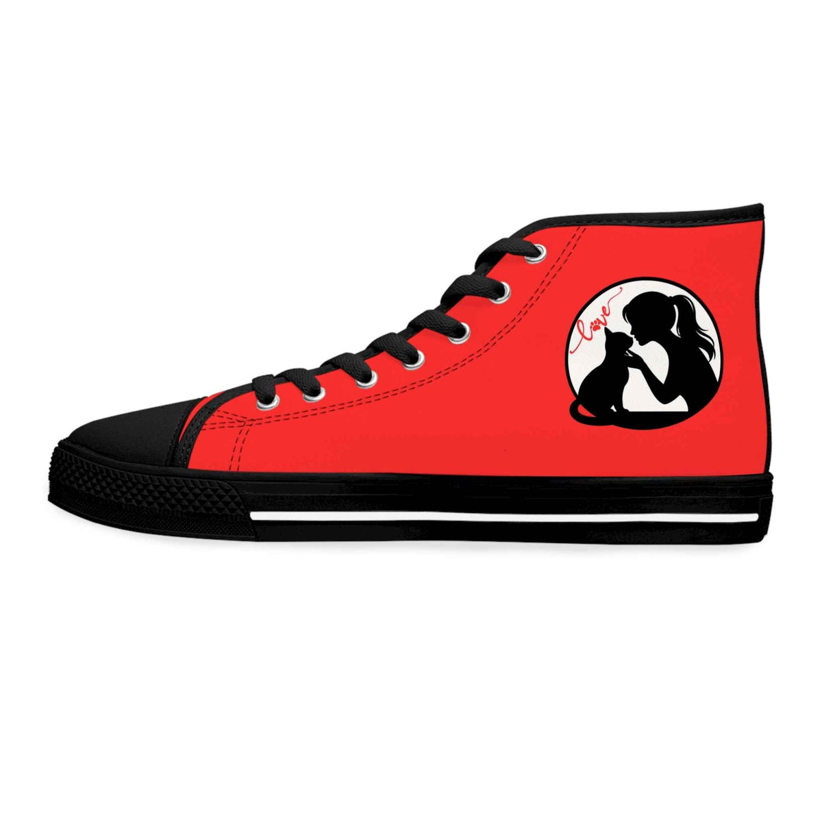 Love & Pawprints High-Top Sneakers – Cat Lover Statement Shoes - Shoes, Sneakers - EpiAl's Shop