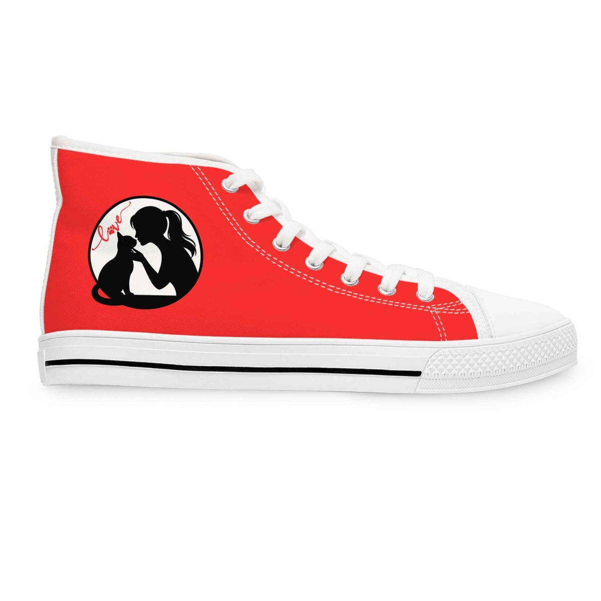 Love & Pawprints High-Top Sneakers – Cat Lover Statement Shoes - Shoes, Sneakers - EpiAl's Shop