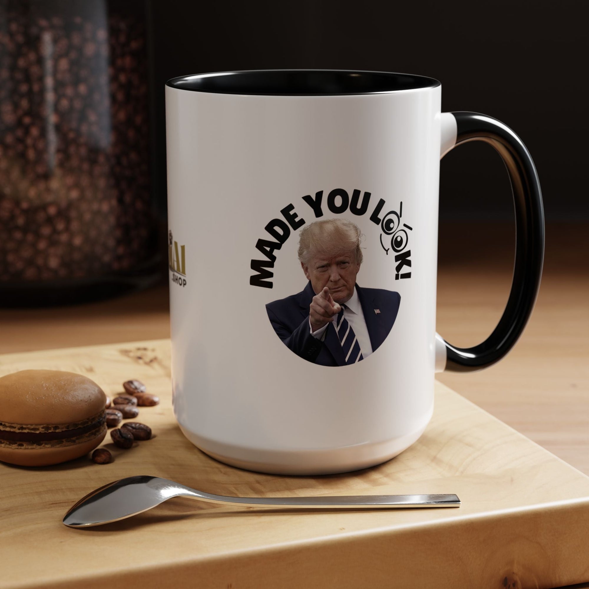 Made You Look! Accent Coffee Mug - 11oz & 15oz - Funny Political Gift - Drinkware, Coffee Mugs - EpiAl's Shop