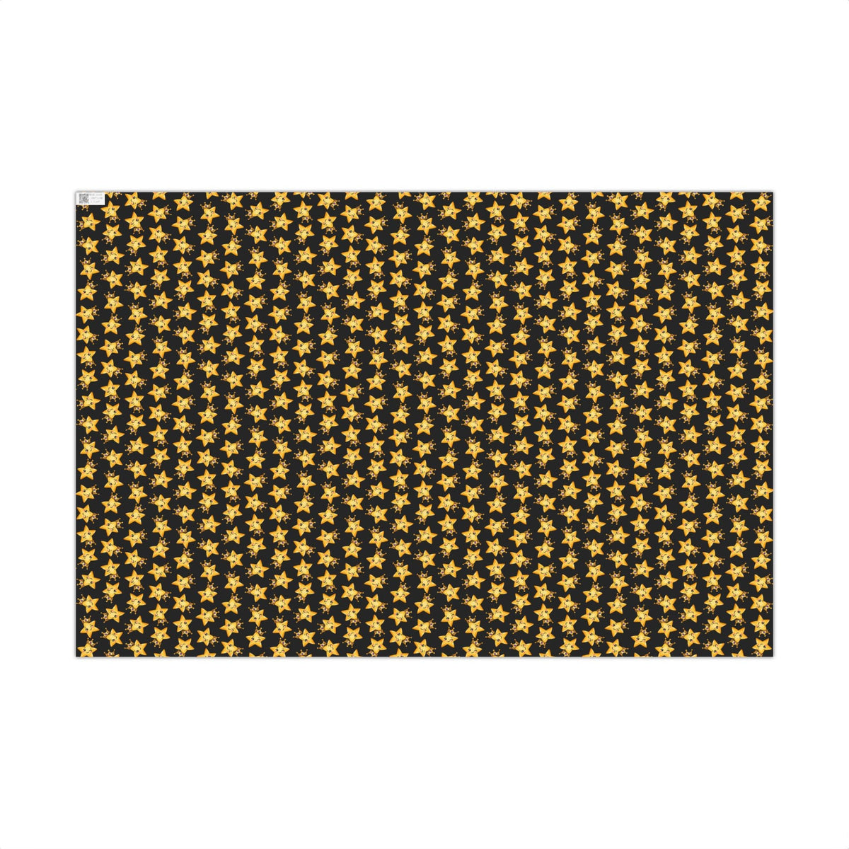 Main Character Crowned Star Wrapping Paper | Cute Black & Gold Gift Wrap - Gift Wrap, Paper - EpiAl's Shop