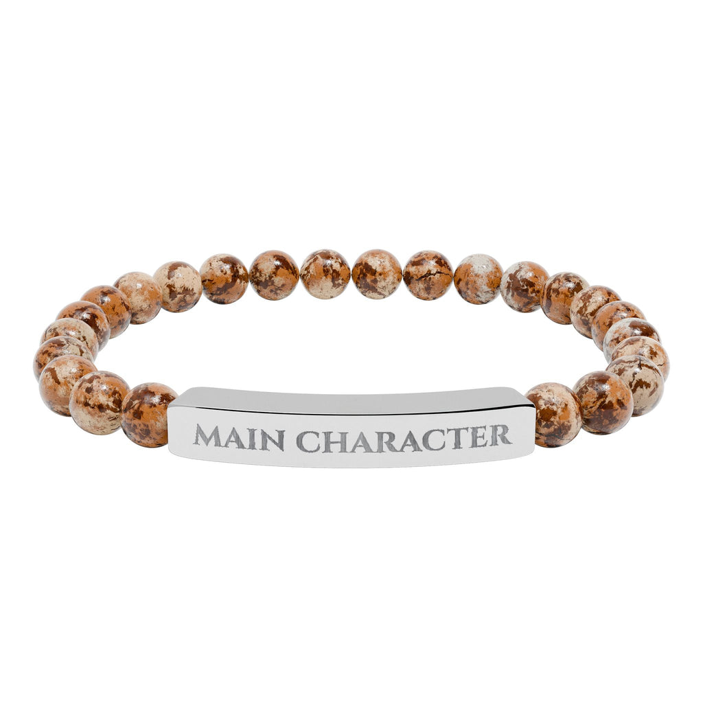 Main Character Natural Stone Engraved Bar Bracelet - Jewelry, Bracelets - EpiAl's Shop