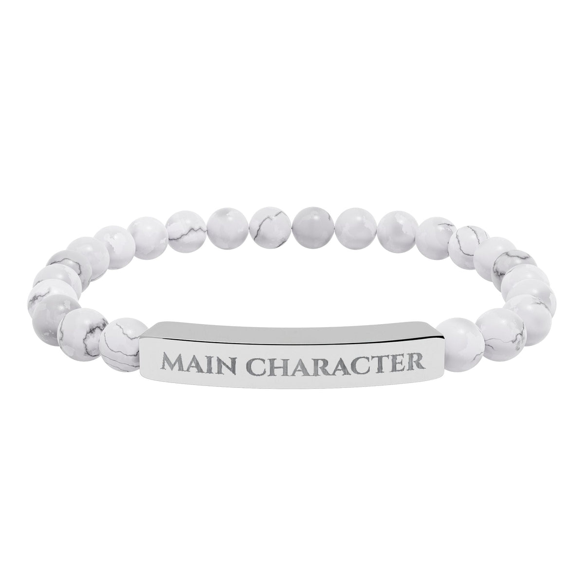 Main Character Natural Stone Engraved Bar Bracelet - Jewelry, Bracelets - EpiAl's Shop