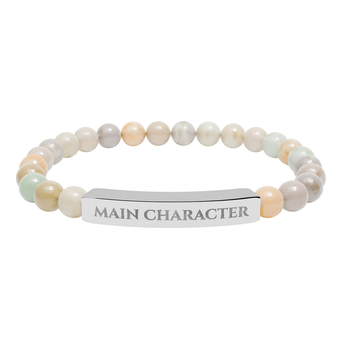 Main Character Natural Stone Engraved Bar Bracelet - Jewelry, Bracelets - EpiAl's Shop