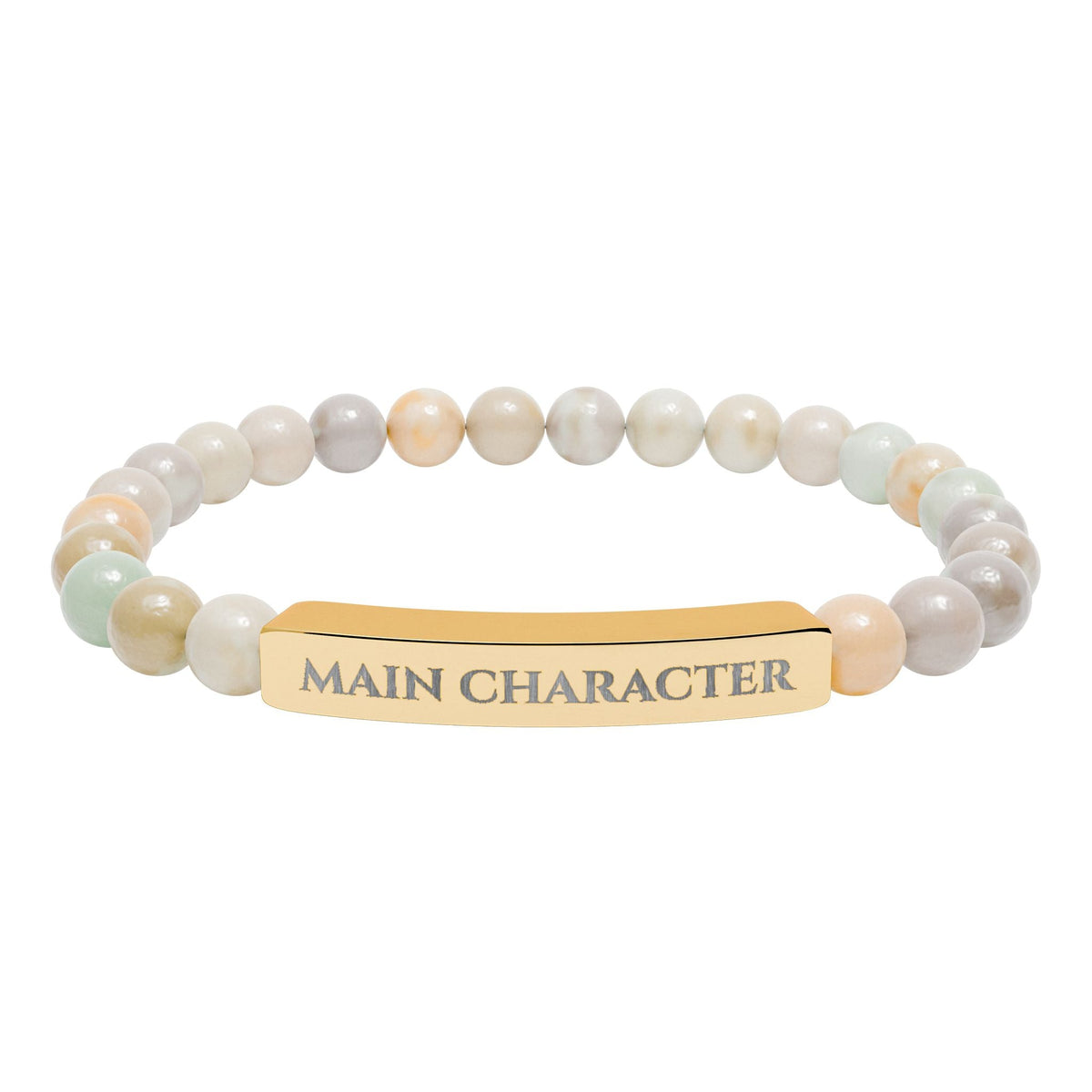 Main Character Natural Stone Engraved Bar Bracelet - Jewelry, Bracelets - EpiAl's Shop