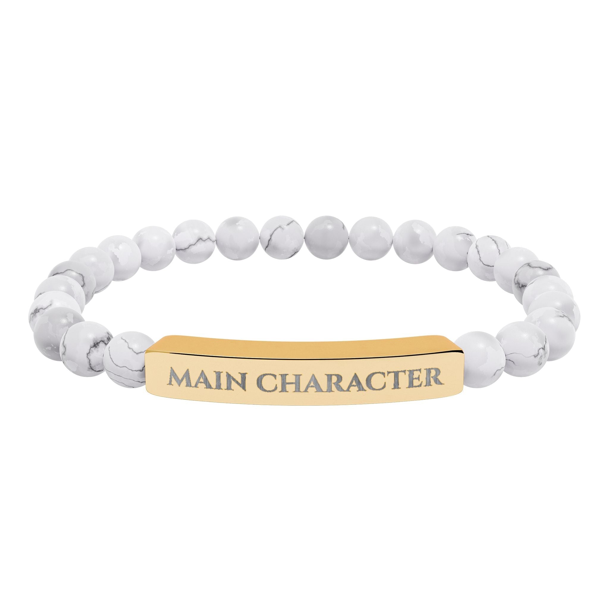 Main Character Natural Stone Engraved Bar Bracelet - Jewelry, Bracelets - EpiAl's Shop