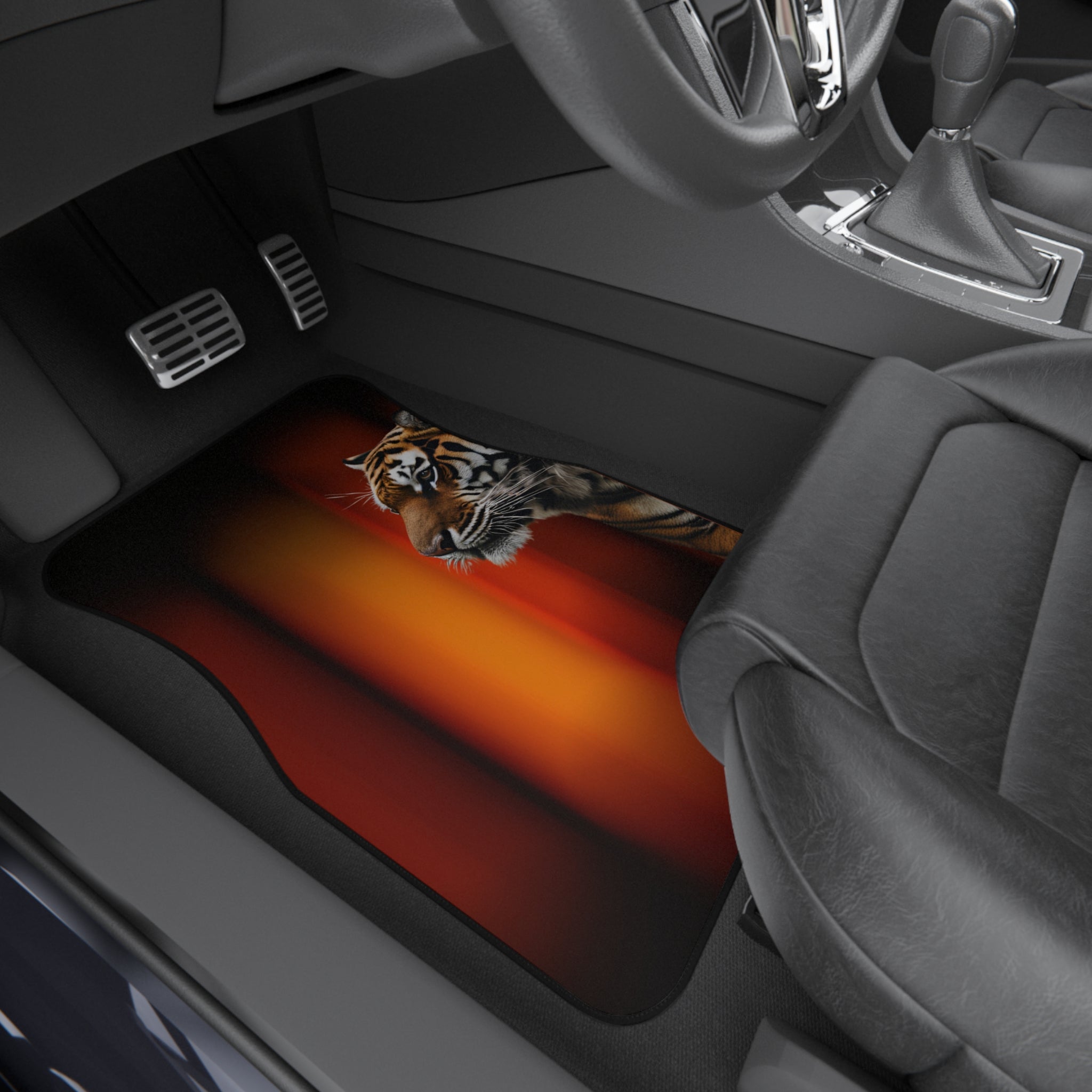 Majestic Tiger Car Mats - Set of 4 | Durable Auto Accessories for Nature Lovers - Accessories, Auto, Floor Mats - EpiAl's Shop