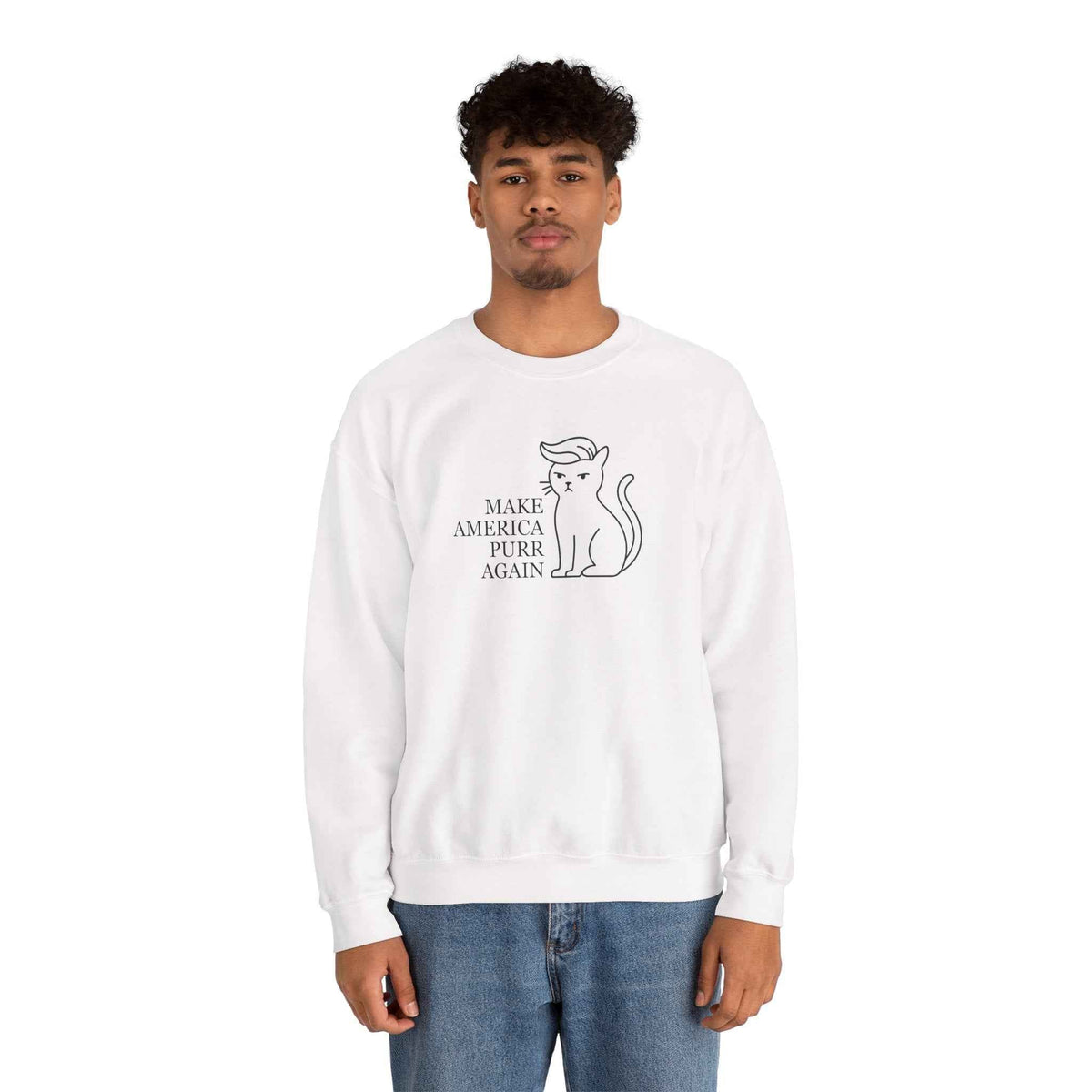 “Make America Purr Again” Parody Cat Sweatshirt - Clothing, Unisex, Sweatshirts - EpiAl's Shop