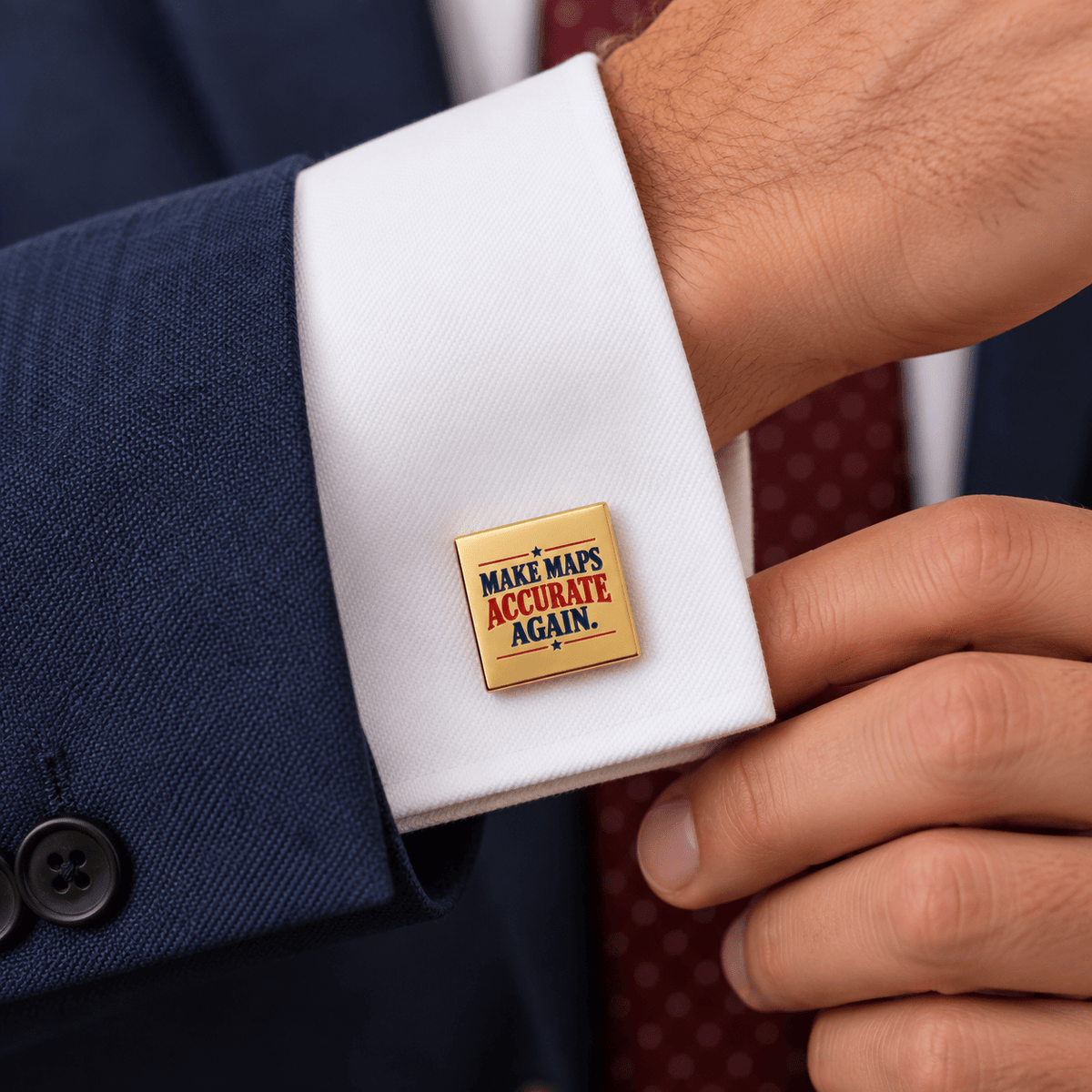Make Maps Accurate Again Gold Cufflinks | Lake Ontario Lake America Humor - Jewelry, Cufflinks - EpiAl's Shop