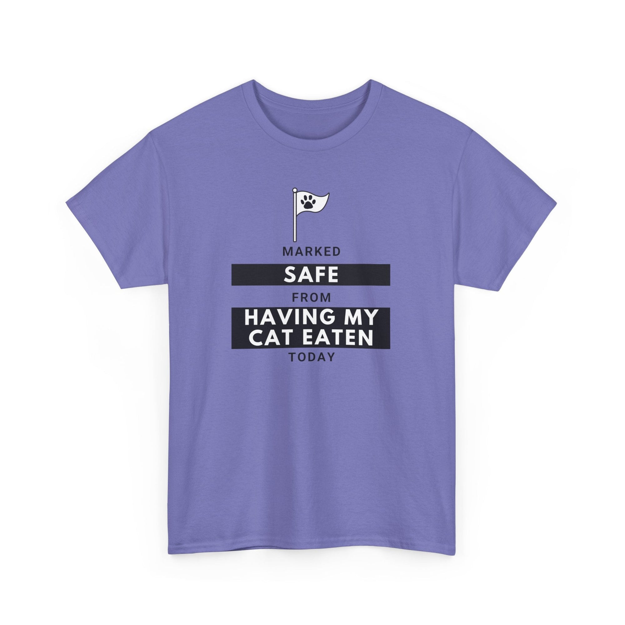 Marked Safe from Having My Cat Eaten Unisex Heavy Cotton Tee - T-Shirt - EpiAl's Shop