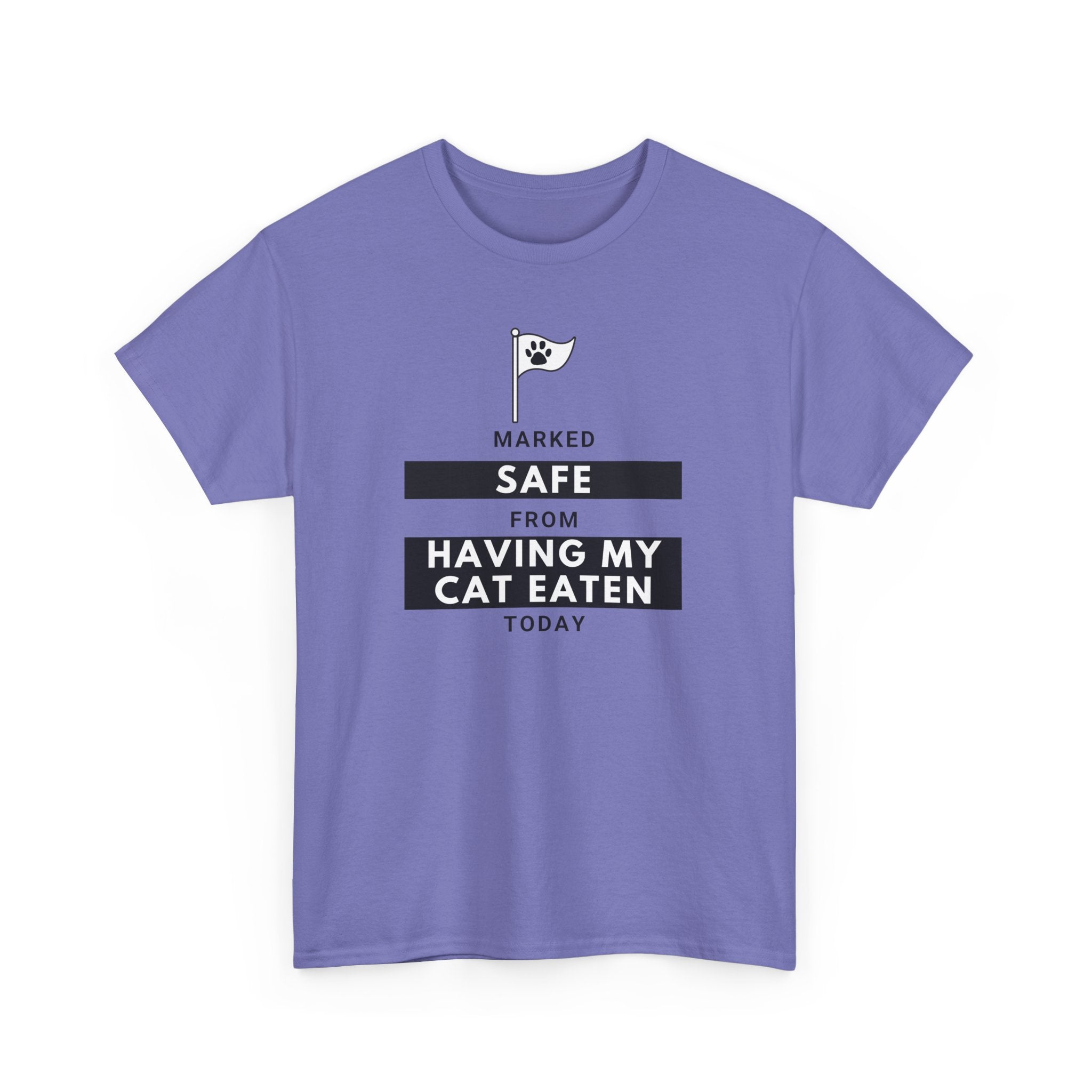 Marked Safe from Having My Cat Eaten Unisex Heavy Cotton Tee - T-Shirt - EpiAl's Shop