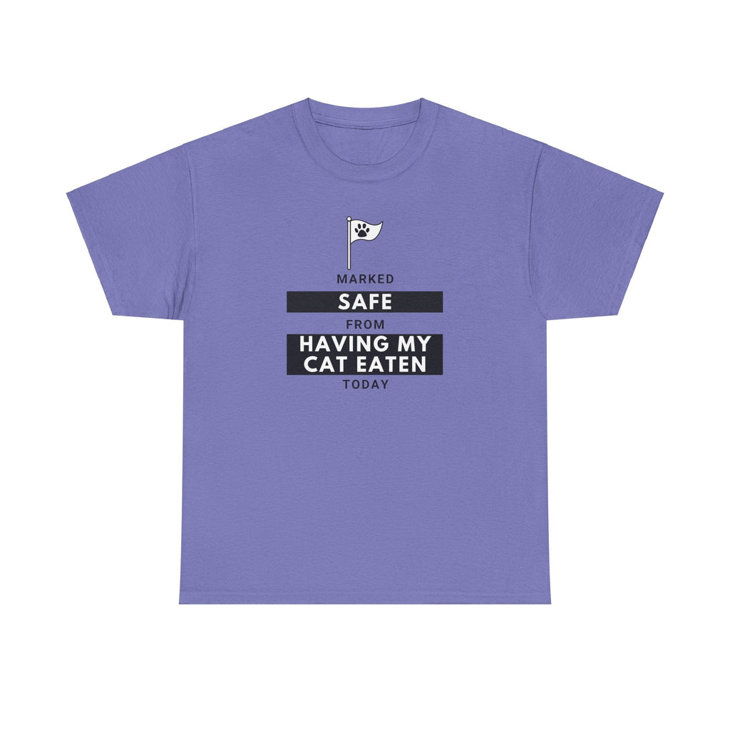 Marked Safe from Having My Cat Eaten Unisex Heavy Cotton Tee - T-Shirt - EpiAl's Shop