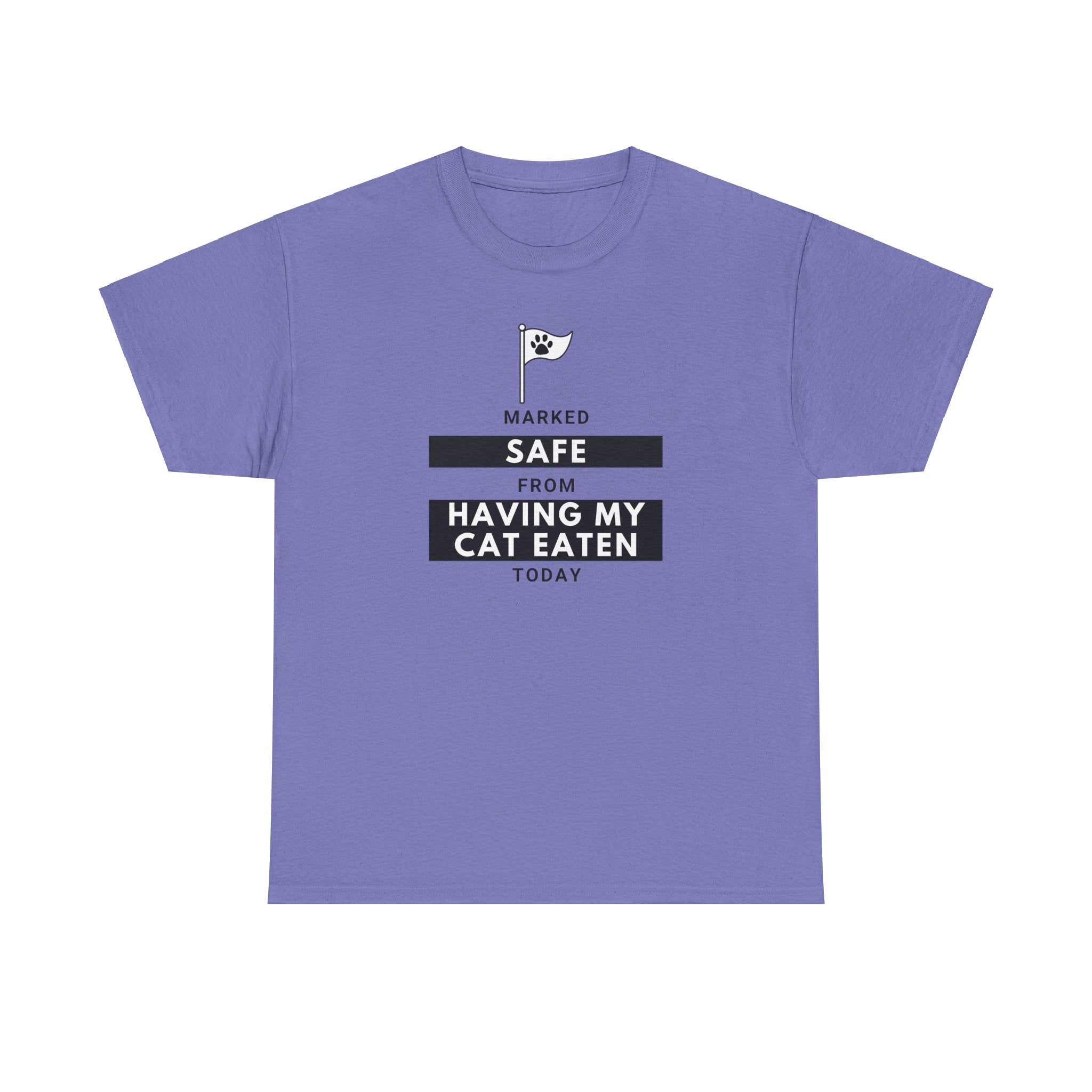 Marked Safe from Having My Cat Eaten Unisex Heavy Cotton Tee - T-Shirt - EpiAl's Shop