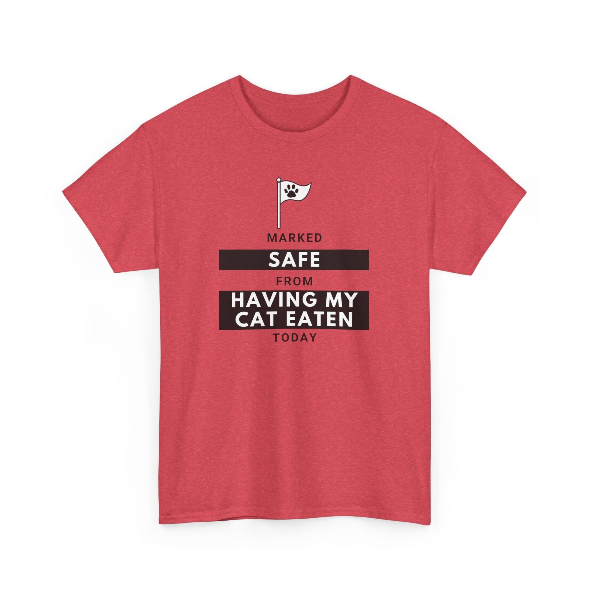 Marked Safe from Having My Cat Eaten Unisex Heavy Cotton Tee - T-Shirt - EpiAl's Shop