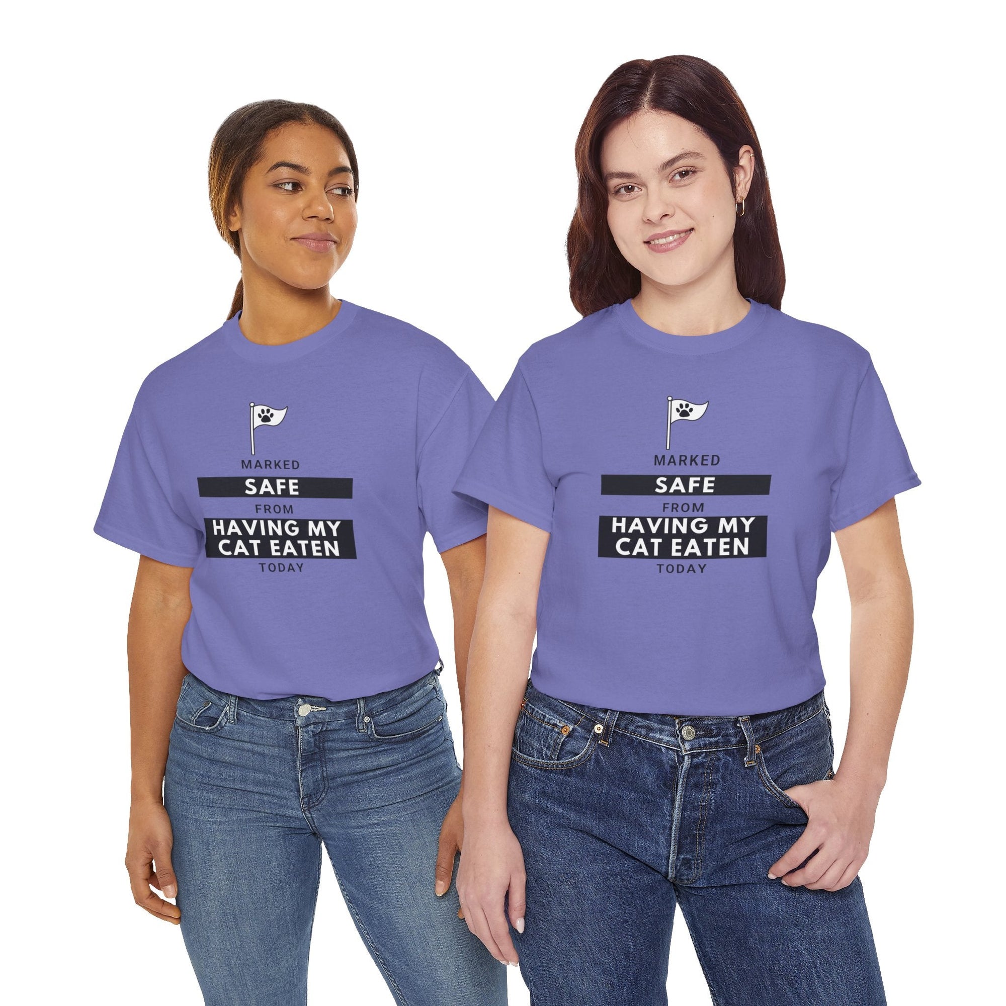 Marked Safe from Having My Cat Eaten Unisex Heavy Cotton Tee - T-Shirt - EpiAl's Shop