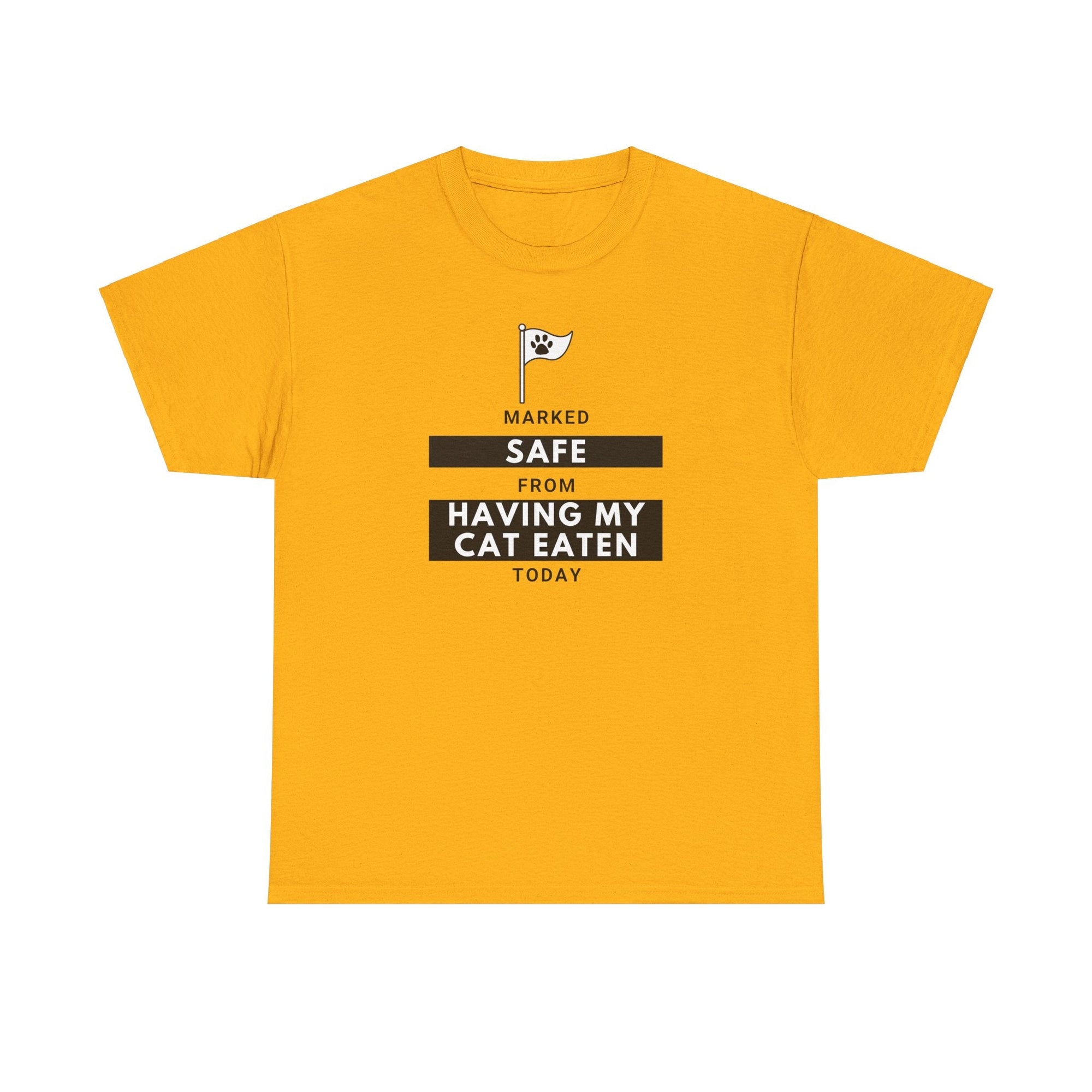 Marked Safe from Having My Cat Eaten Unisex Heavy Cotton Tee - T-Shirt - EpiAl's Shop