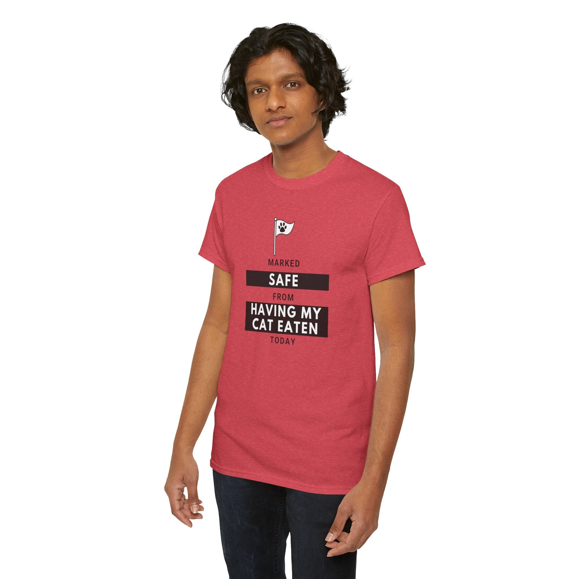 Marked Safe from Having My Cat Eaten Unisex Heavy Cotton Tee - T-Shirt - EpiAl's Shop