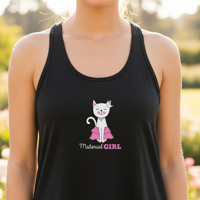Material Girl Flowy Racerback Tank Top for Women - EpiAl's Shop