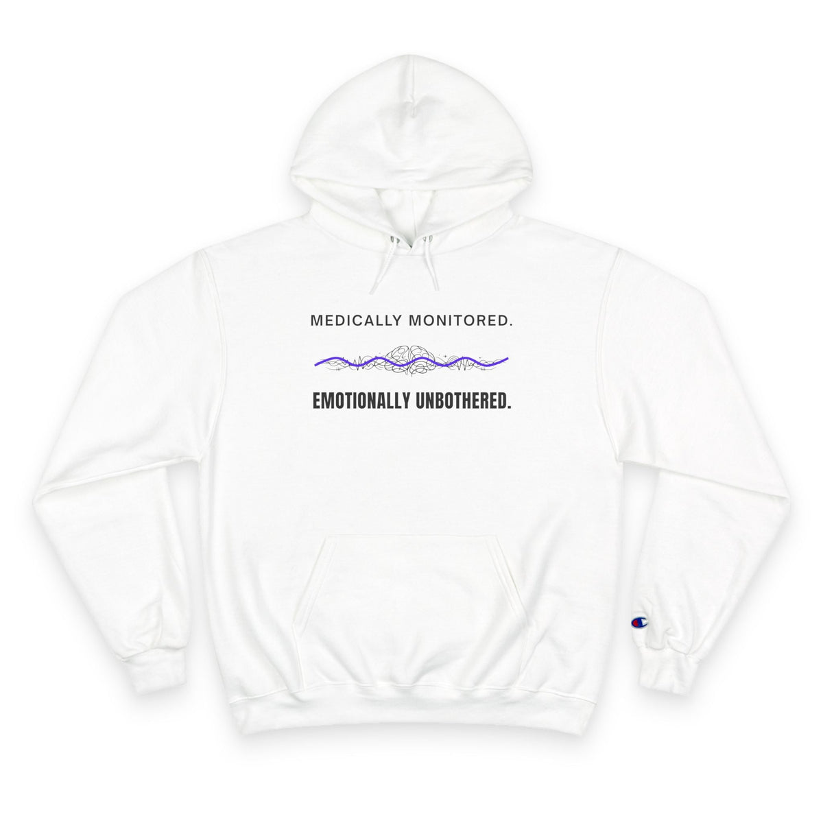 Medically Monitored. Emotionally Unbothered. – Champion Epilepsy Awareness Hoodie - Clothing, Unisex, Hoodies - EpiAl's Shop