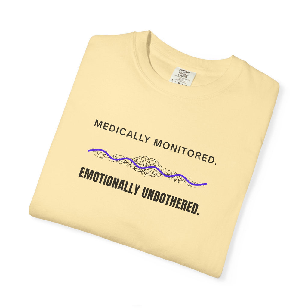 Medically Monitored. Emotionally Unbothered. – Epilepsy Awareness T-Shirt - Clothing, Unisex, T-Shirts - EpiAl's Shop