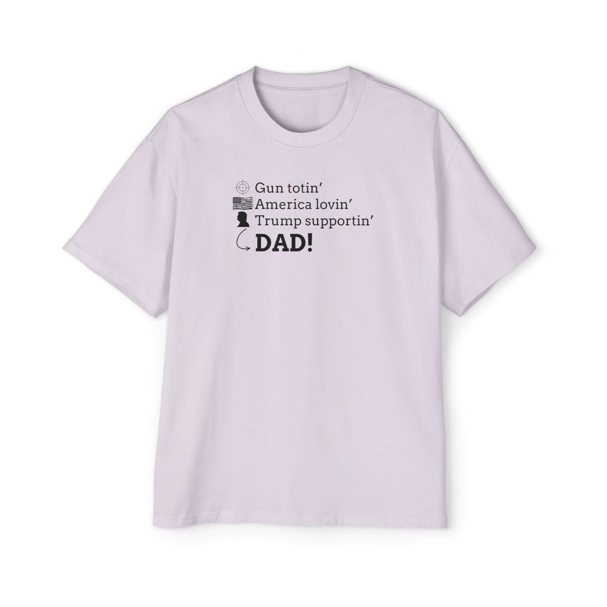 Men's Heavy Oversized Tee - Gun Totin' Trump Supportin' Dad Shirt - Clothing, T-shirts - EpiAl's Shop
