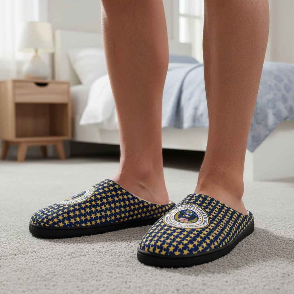 Men's U.S. Bureau of Sock & Slipper Affairs Slippers – Faux Seal House Shoes - Shoes. Slippers - EpiAl's Shop