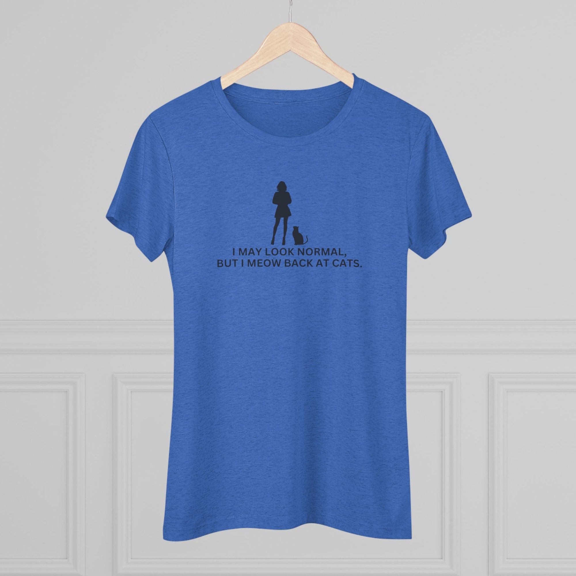Meow at Cats Women's Triblend Tee - T - Shirt - Epileptic Al’s Shop