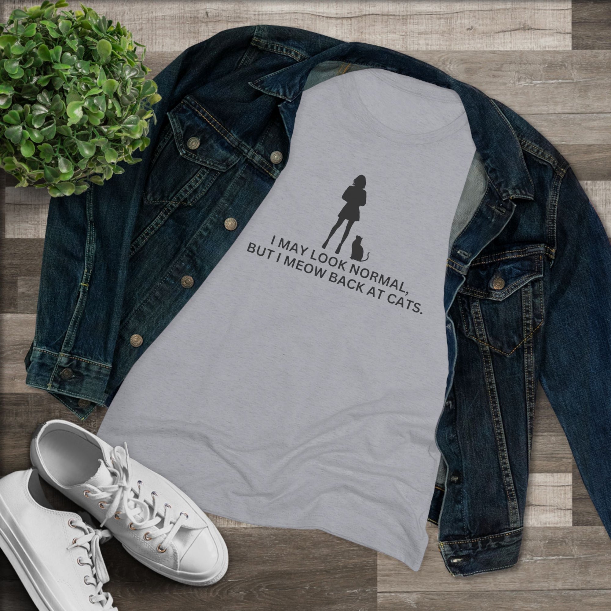 Meow at Cats Women's Triblend Tee - T - Shirt - Epileptic Al’s Shop