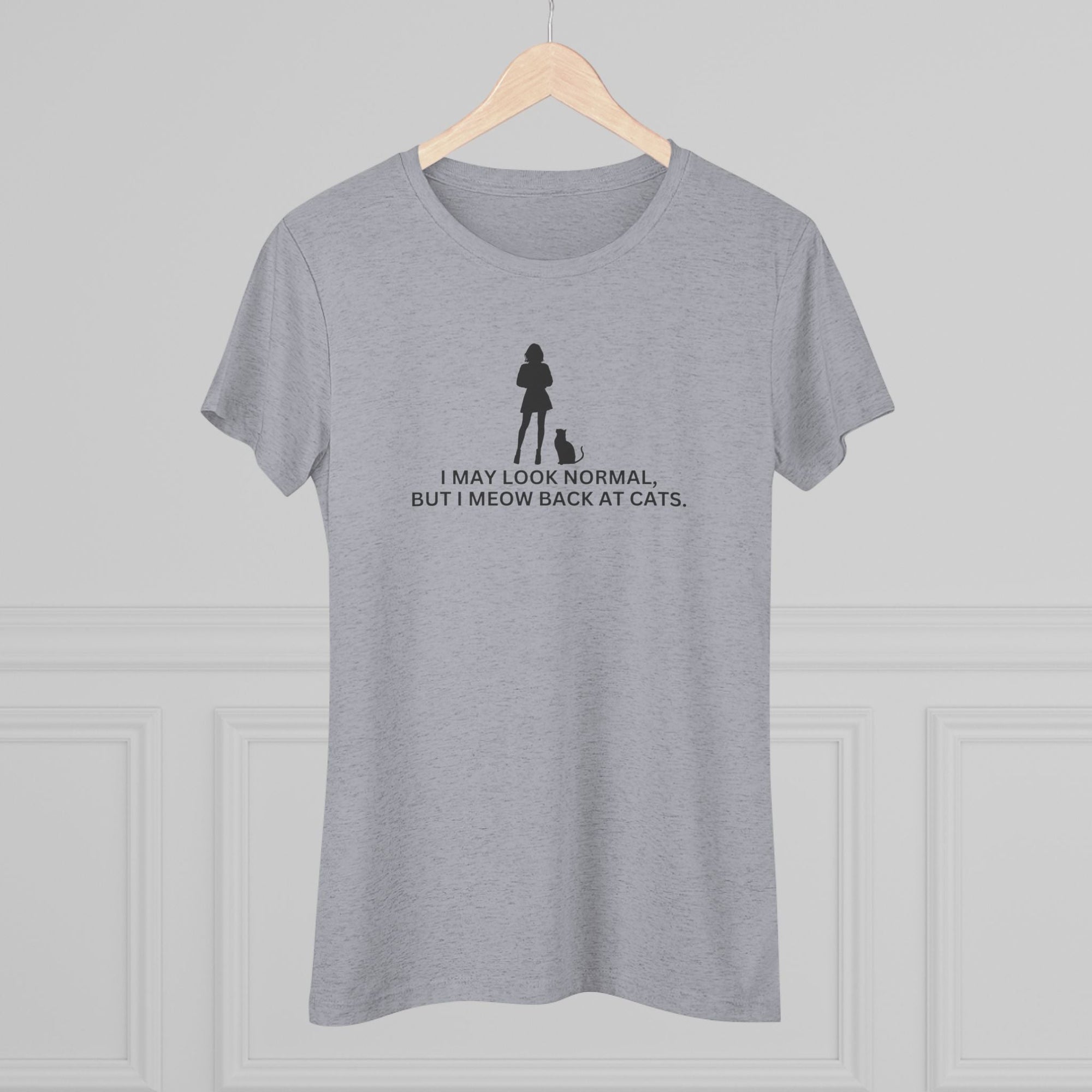 Meow at Cats Women's Triblend Tee - T - Shirt - Epileptic Al’s Shop