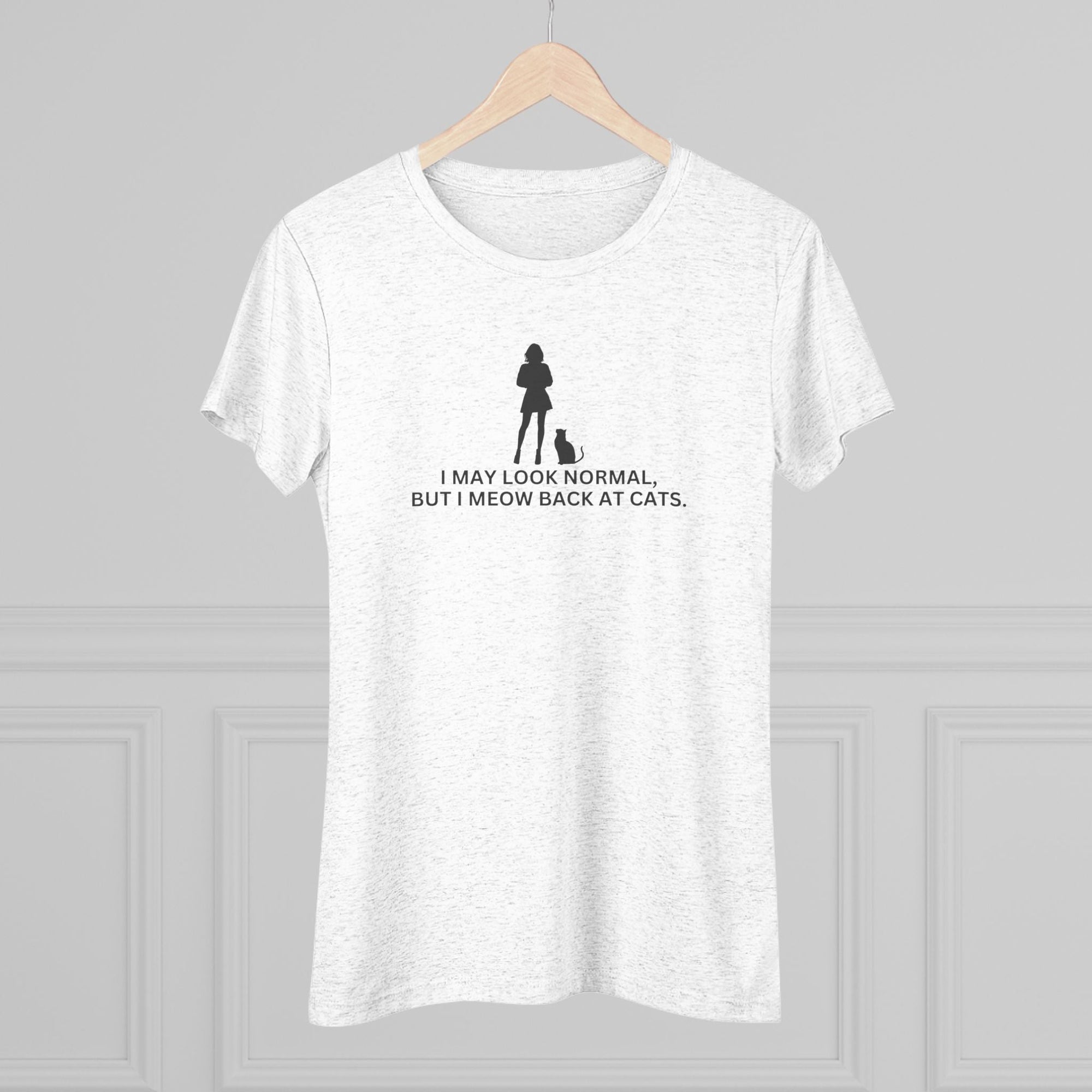 Meow at Cats Women's Triblend Tee - T - Shirt - Epileptic Al’s Shop