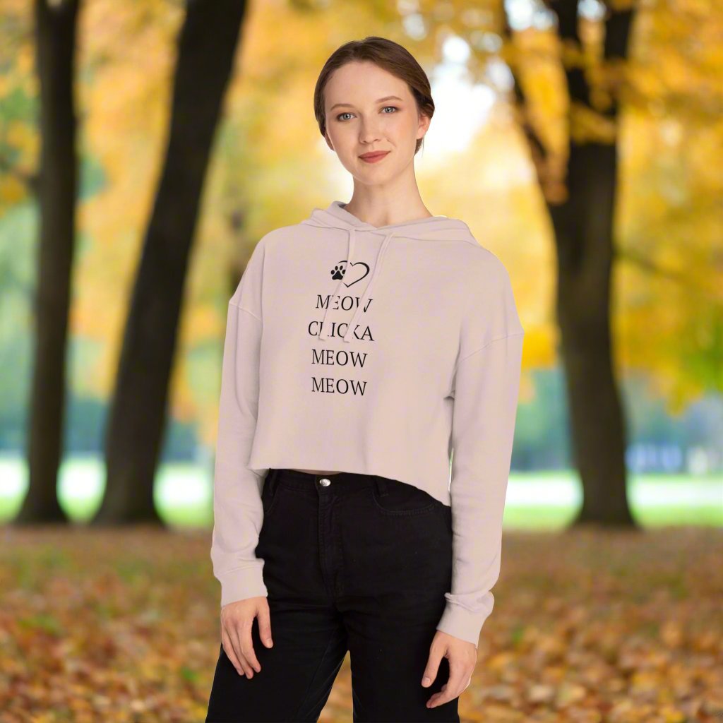 Meow Chicka Meow Meow Cropped Hooded Sweatshirt - Hoodie - EpiAl's Shop