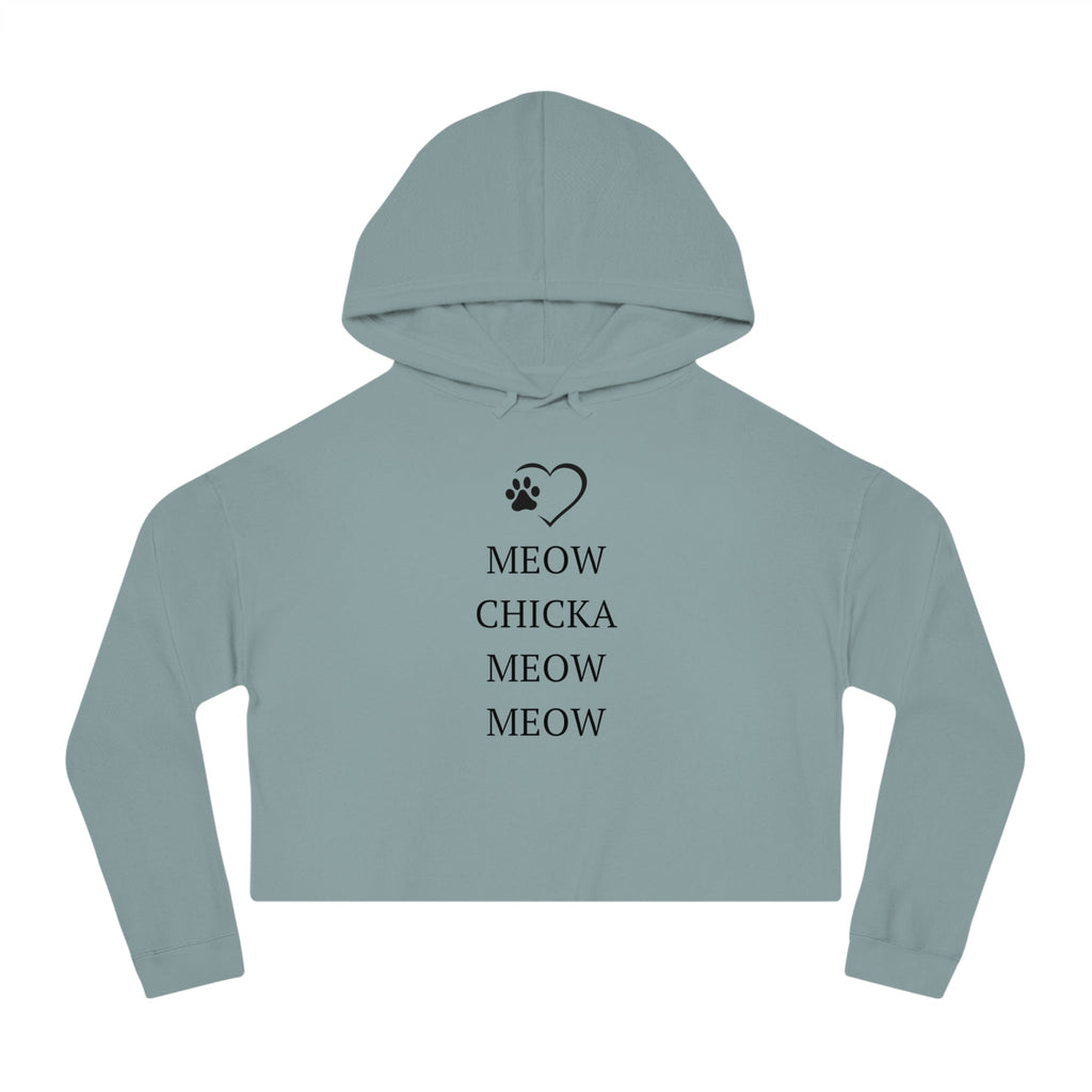 Meow Chicka Meow Meow Cropped Hooded Sweatshirt - Hoodie - EpiAl's Shop