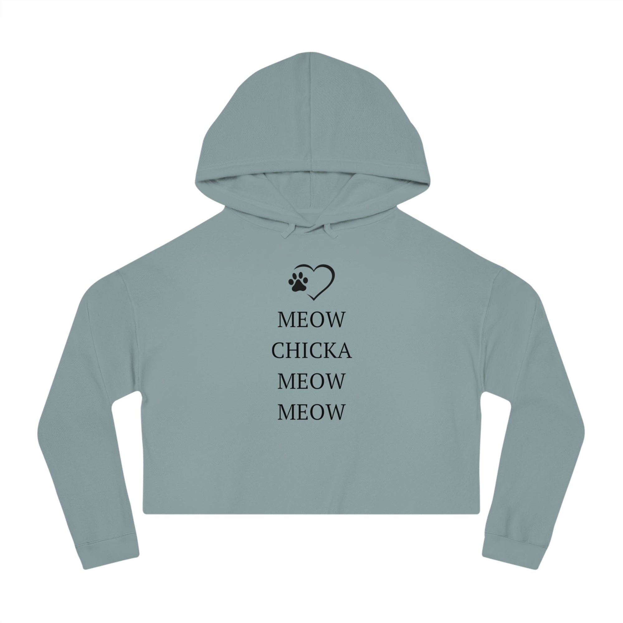 Meow Chicka Meow Meow Cropped Hooded Sweatshirt - Hoodie - EpiAl's Shop