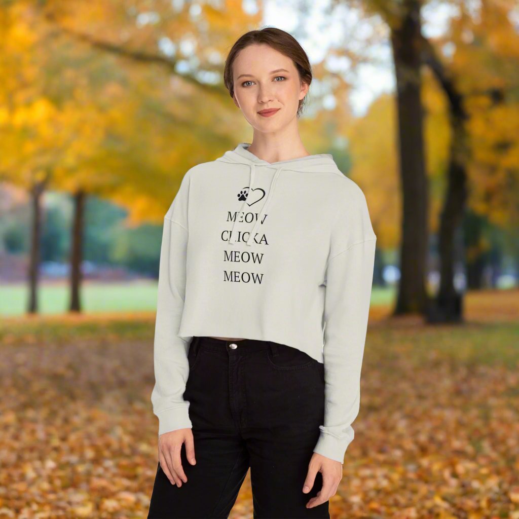 Meow Chicka Meow Meow Cropped Hooded Sweatshirt - Hoodie - EpiAl's Shop