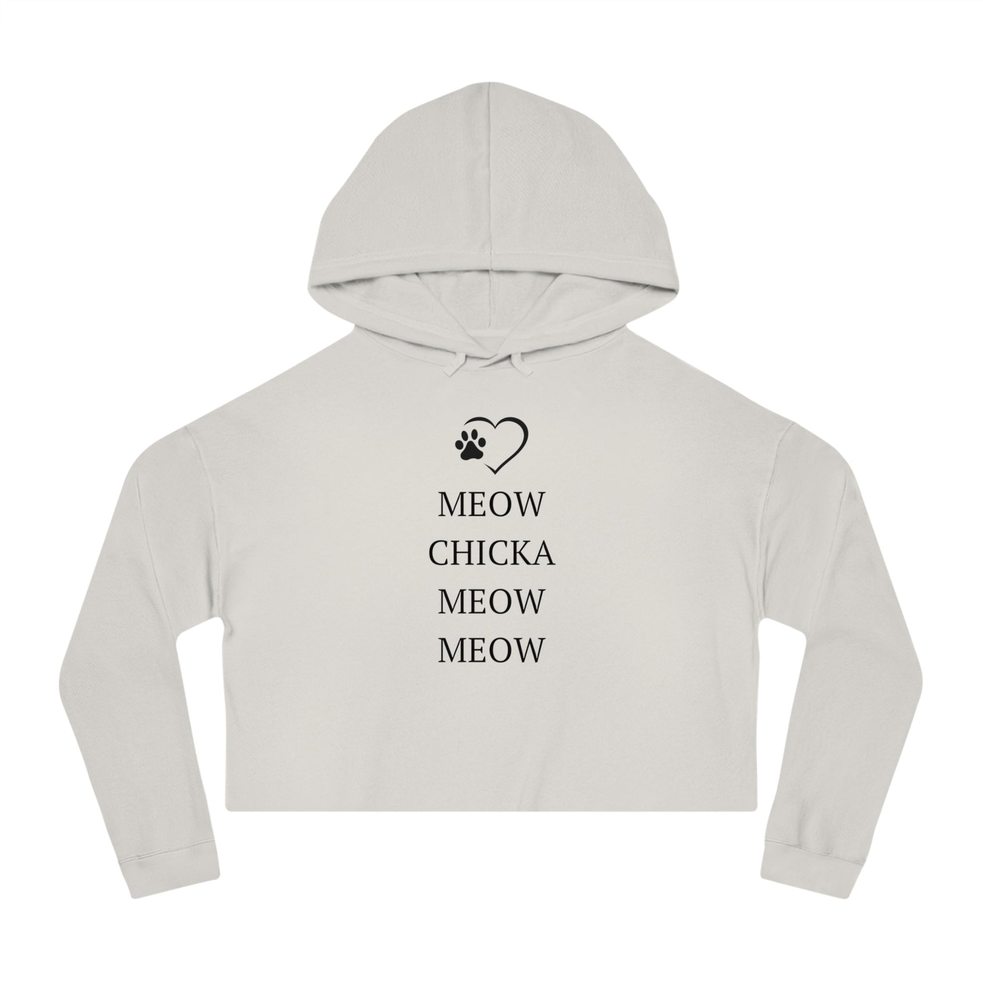Meow Chicka Meow Meow Cropped Hooded Sweatshirt - Hoodie - EpiAl's Shop