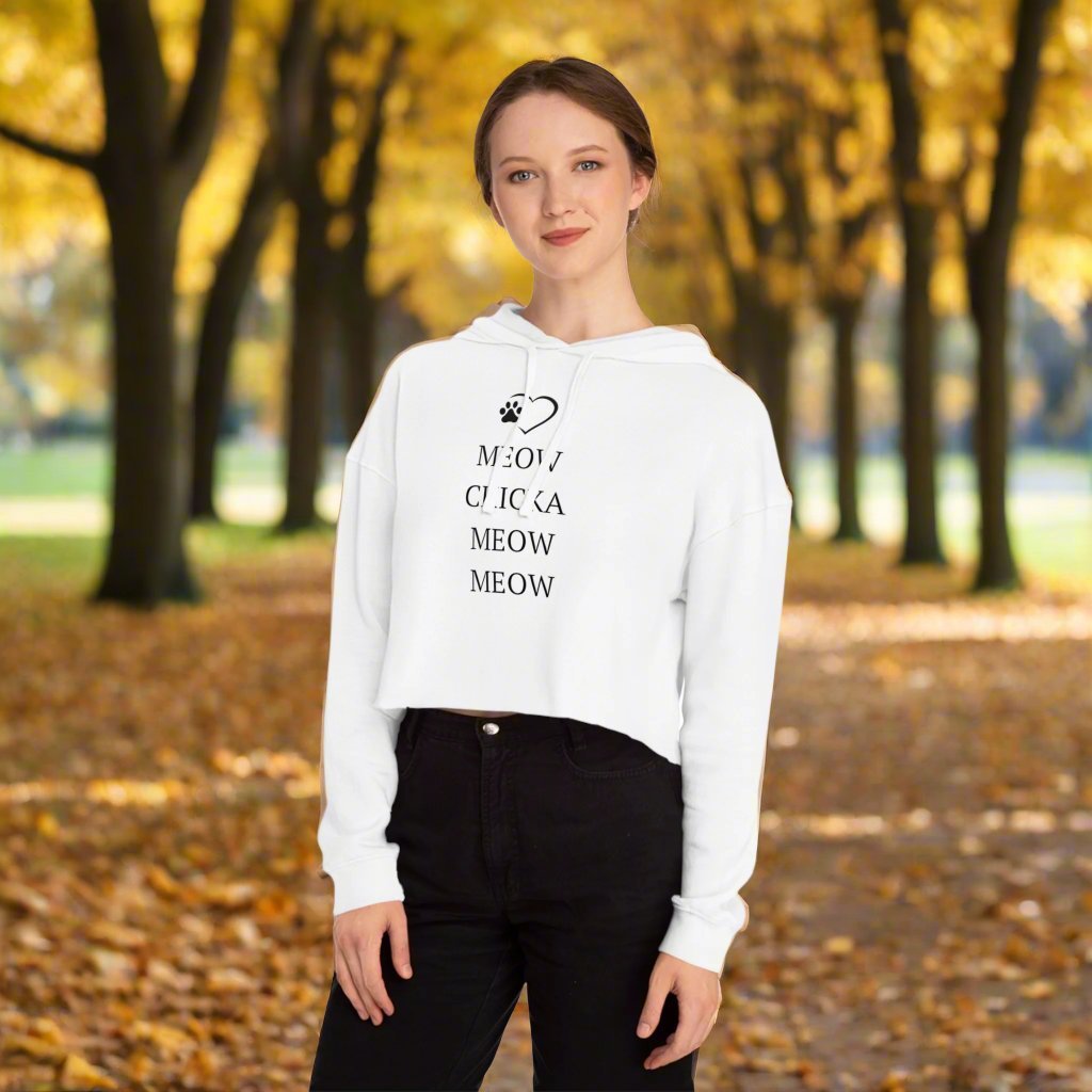 Meow Chicka Meow Meow Cropped Hooded Sweatshirt - Hoodie - EpiAl's Shop