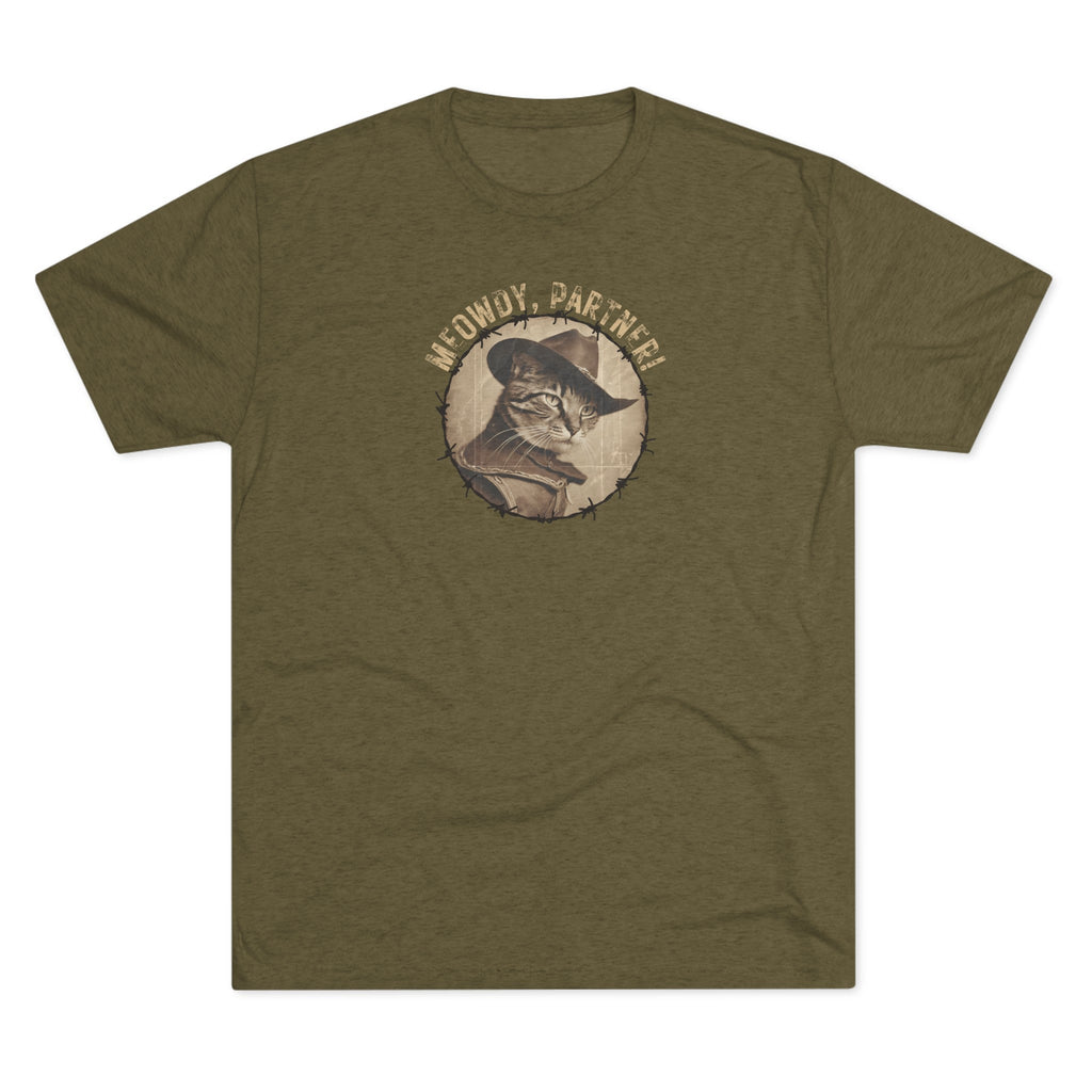 Meowdy Partner Unisex Tri - Blend Crew Tee - T - Shirt - Epileptic Al’s Shop