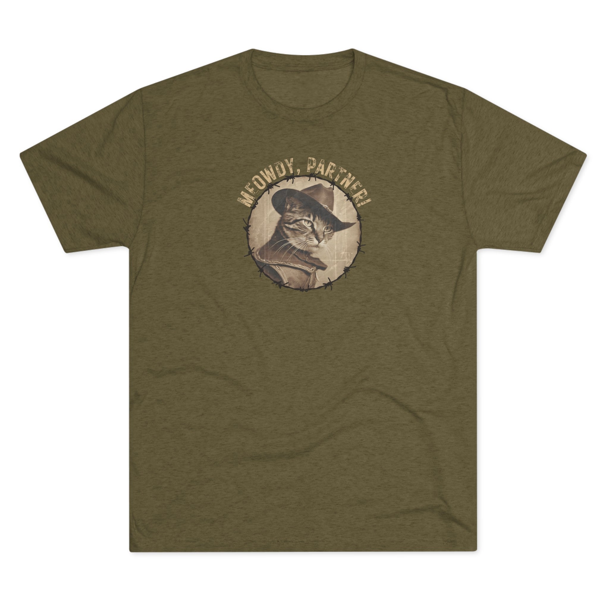 Meowdy Partner Unisex Tri - Blend Crew Tee - T - Shirt - Epileptic Al’s Shop