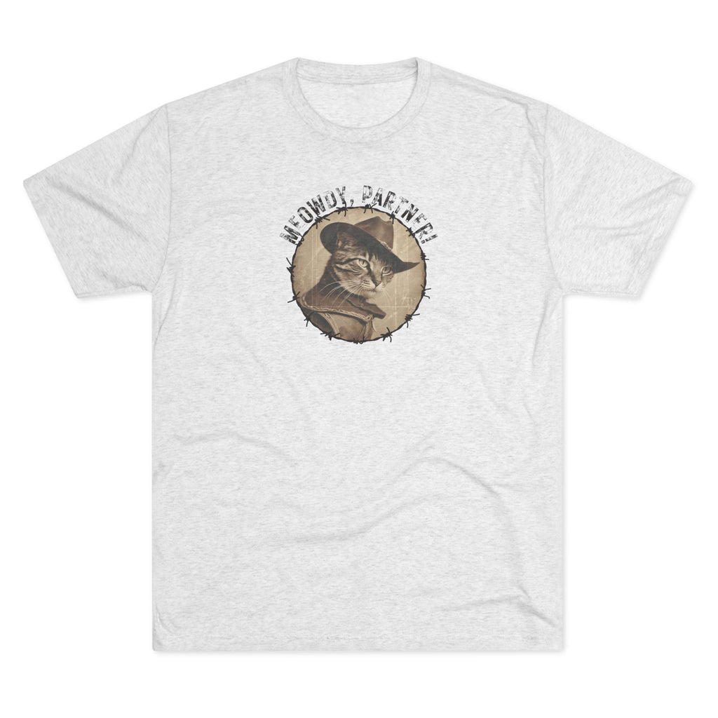 Meowdy Partner Unisex Tri - Blend Crew Tee - T - Shirt - Epileptic Al’s Shop