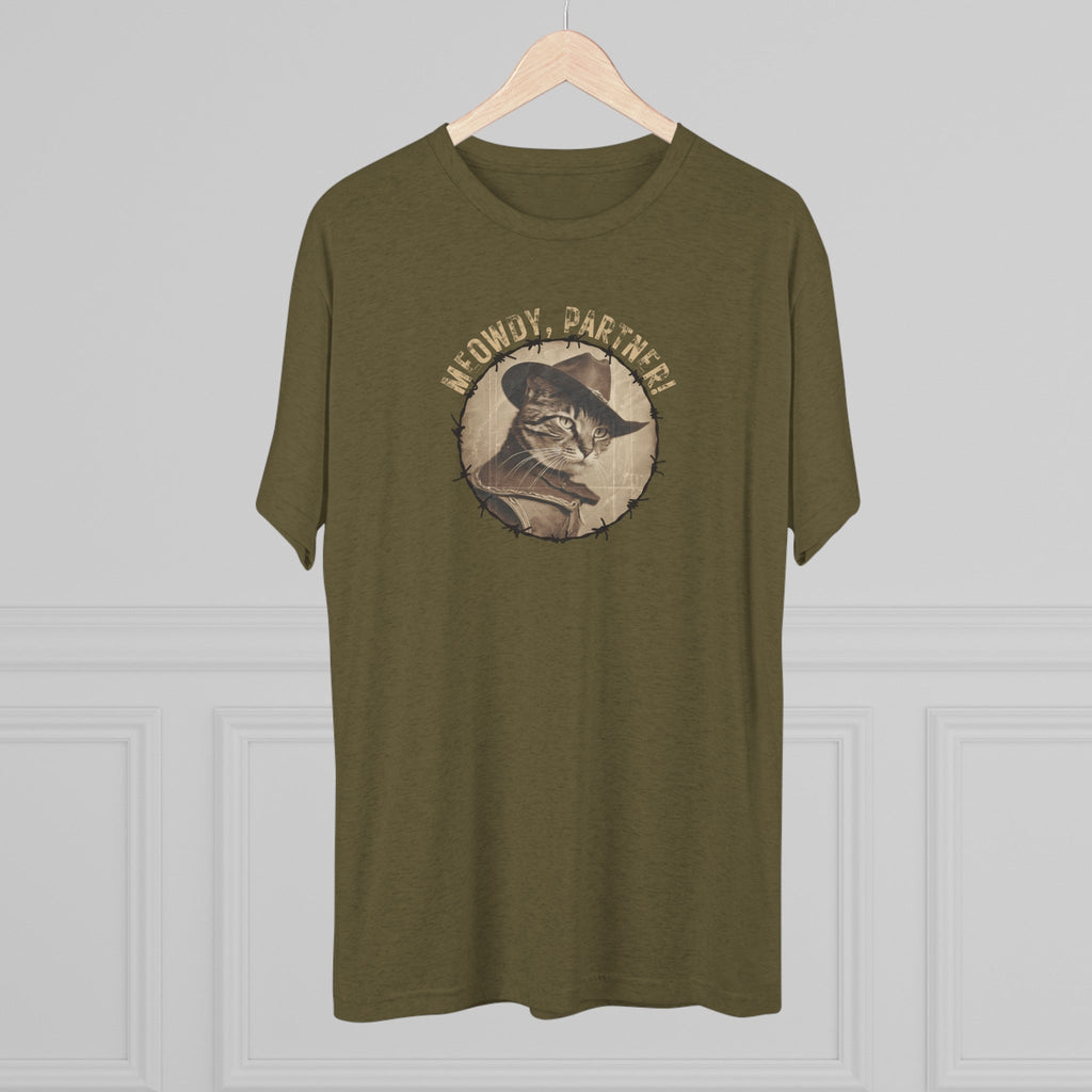 Meowdy Partner Unisex Tri - Blend Crew Tee - T - Shirt - Epileptic Al’s Shop