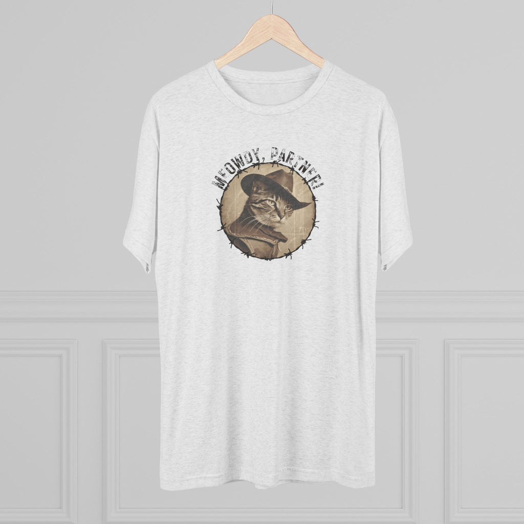 Meowdy Partner Unisex Tri - Blend Crew Tee - T - Shirt - Epileptic Al’s Shop