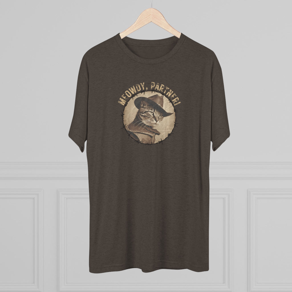 Meowdy Partner Unisex Tri - Blend Crew Tee - T - Shirt - Epileptic Al’s Shop