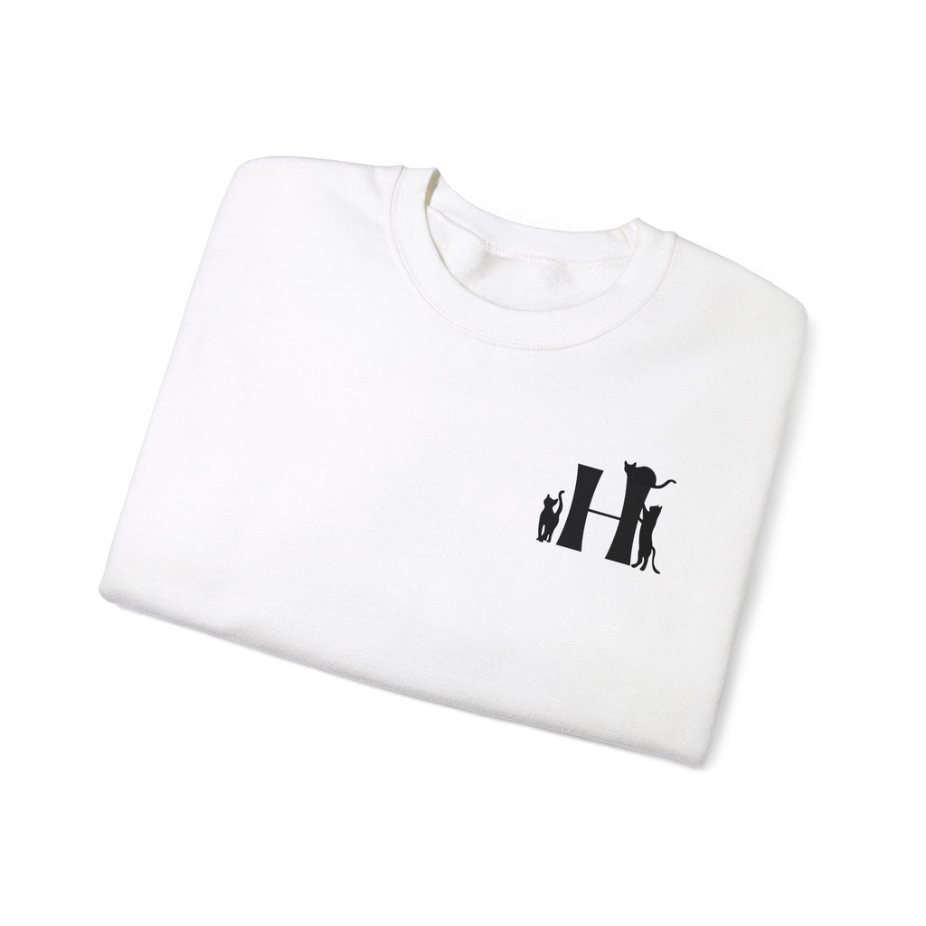 Meownogram H Unisex Crewneck Sweatshirt - Sweatshirt - Epileptic Al’s Shop