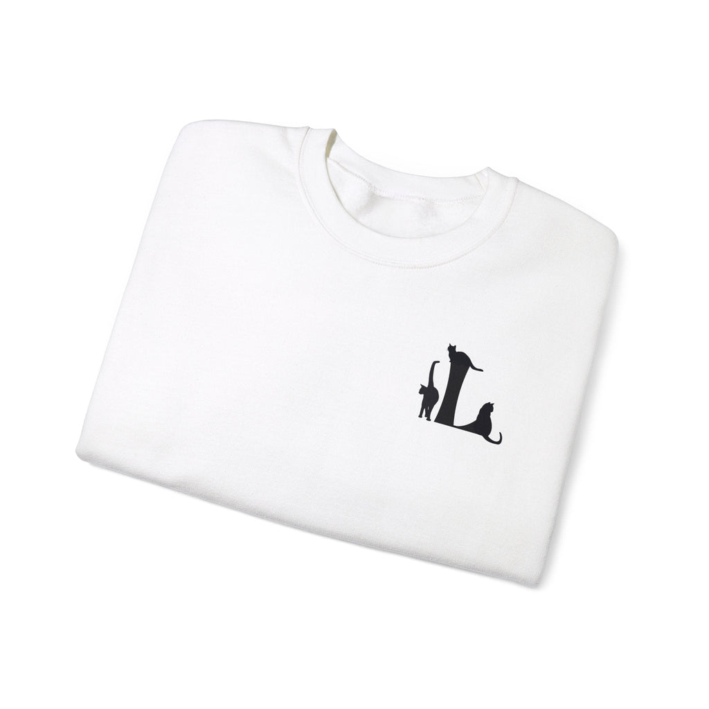 Meownogram L Unisex Crewneck Sweatshirt - Sweatshirt - Epileptic Al’s Shop