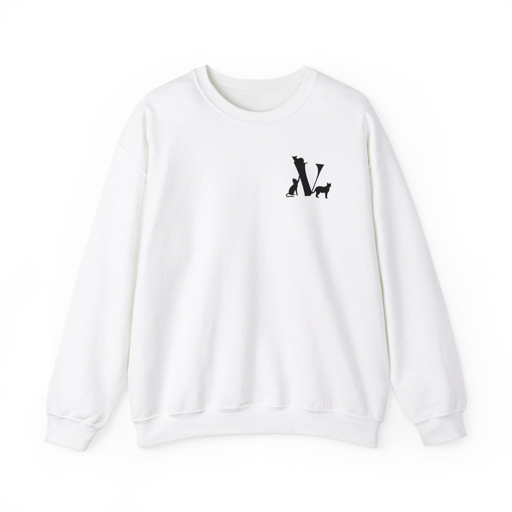 Meownogram V Unisex Crewneck Sweatshirt - Sweatshirt - Epileptic Al’s Shop
